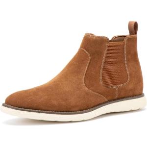 JITAI Suede Chelsea Ankle Boots for Men – Casual Elastic Mens Work Dress Boots – Stylish Chelsea Boots – Classic Mens Dress Boots(Brown/03)