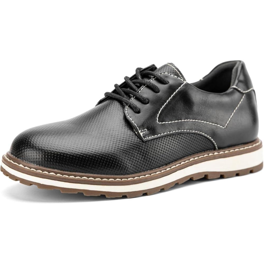 imageJITAI Boys Shoes Kids Shoes Fashion Rubber LowHeels Boys Dress Shoes Toddler Dress Shoes for Casual Party Business Formal Toddler Boy ShoesBlack03
