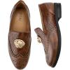 JITAI Boys Shoes – Fashion Tuxedo Dress Shoes for Parties, Formal, Business, or Casual Events – Rubber Low-Heels Toddler Dress Shoes for Stylish Young Boys(Brown/15)