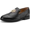 JITAI Boys Shoes – Fashion Tuxedo Dress Shoes for Parties, Formal, Business, or Casual Events – Rubber Low-Heels Toddler Dress Shoes for Stylish Young Boys(Black/15)