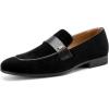 JITAI Men’s Shoes – Black Velvet Luxury Fashion Loafers for Men, Slip On Shoes for Men, Mens Dress Shoes for Birthday Party, Casual Rubber Sole Fashion Casual and Dress Occasions(Black/01)