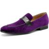 JITAI Men’s Shoes – Black Velvet Luxury Fashion Loafers for Men, Slip On Shoes for Men, Mens Dress Shoes for Birthday Party, Casual Rubber Sole Fashion Casual and Dress Occasions(Purple/01)