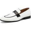 JITAI Men’s Shoes – Black Velvet Luxury Fashion Loafers for Men, Slip On Shoes for Men, Mens Dress Shoes for Birthday Party, Casual Rubber Sole Fashion Casual and Dress Occasions(White/01)