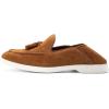 JITAI Genuine Leather Slip On Dress Shoes for Men – Stylish Tassel Loafers with Suede Finish(Brown/01)
