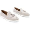 JITAI Genuine Leather Slip On Dress Shoes for Men – Stylish Tassel Loafers with Suede Finish(Grey/01)